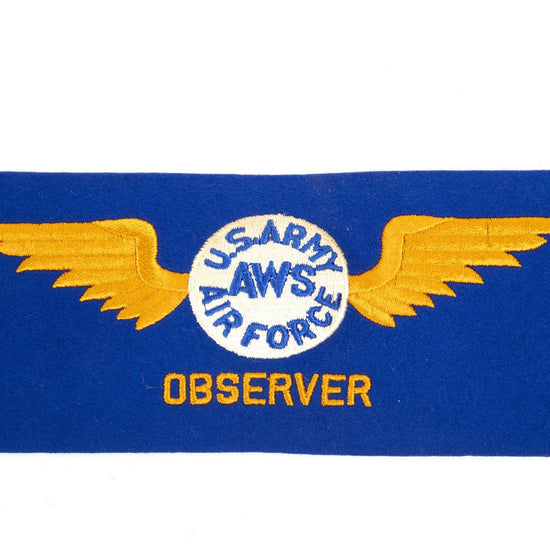 Original U.S. WWII Army Air Force Observer Armband Original Items