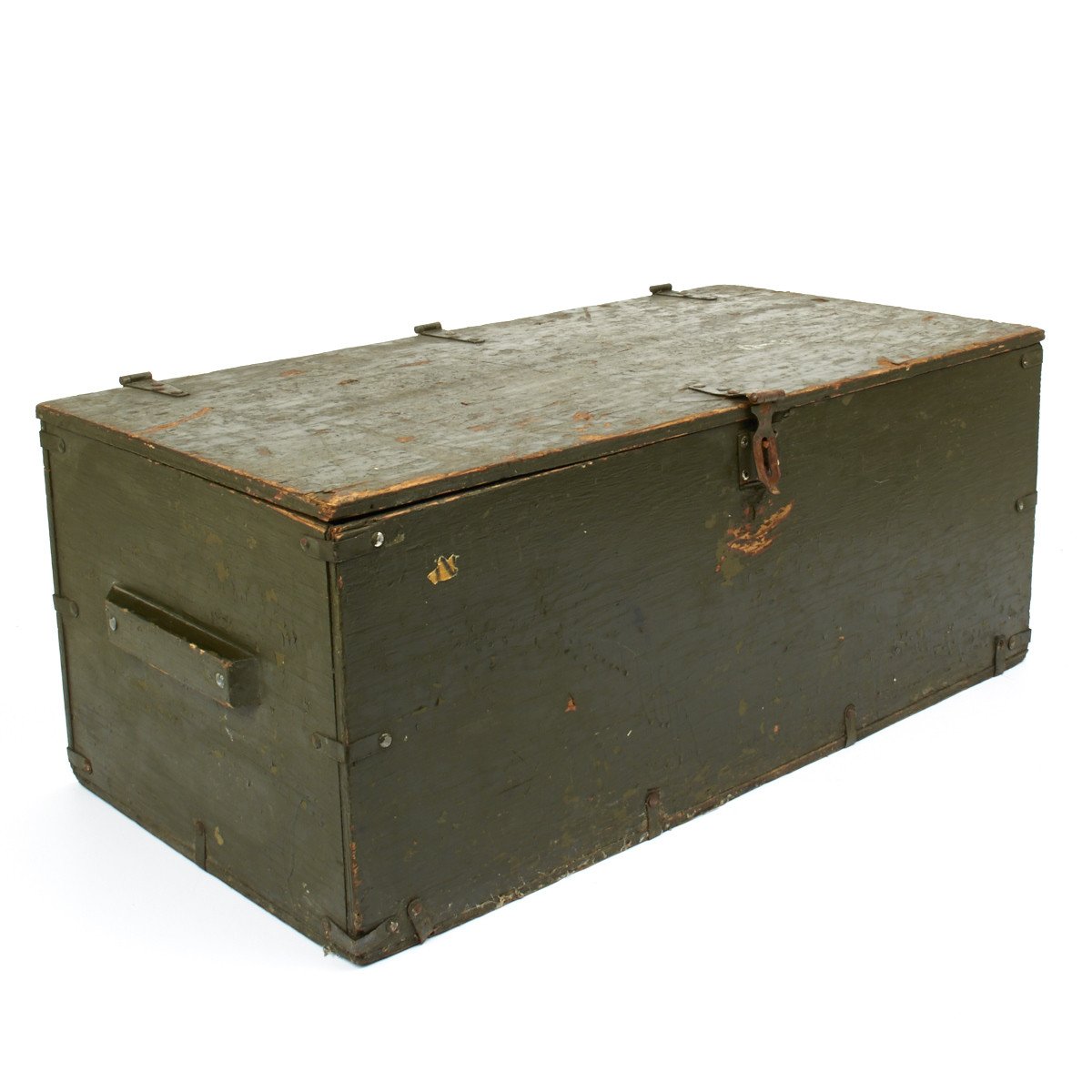 Original U.S. Korean War and Vietnam Era Wood Foot Locker Steamer Trunk –  International Military Antiques