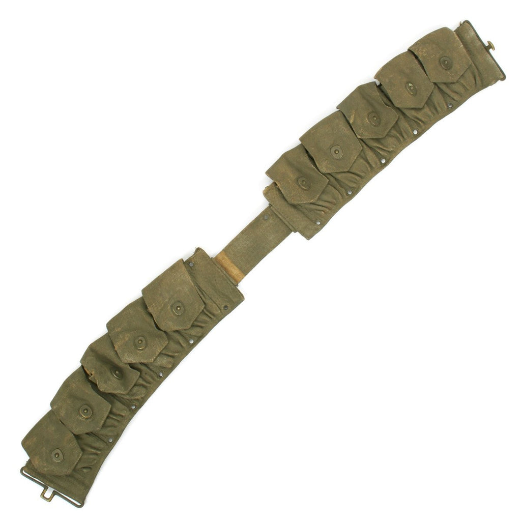 U.S. WW2 Garand Back to Bataan Ammunition Belt: Original S.E. Asian Issue Original Items