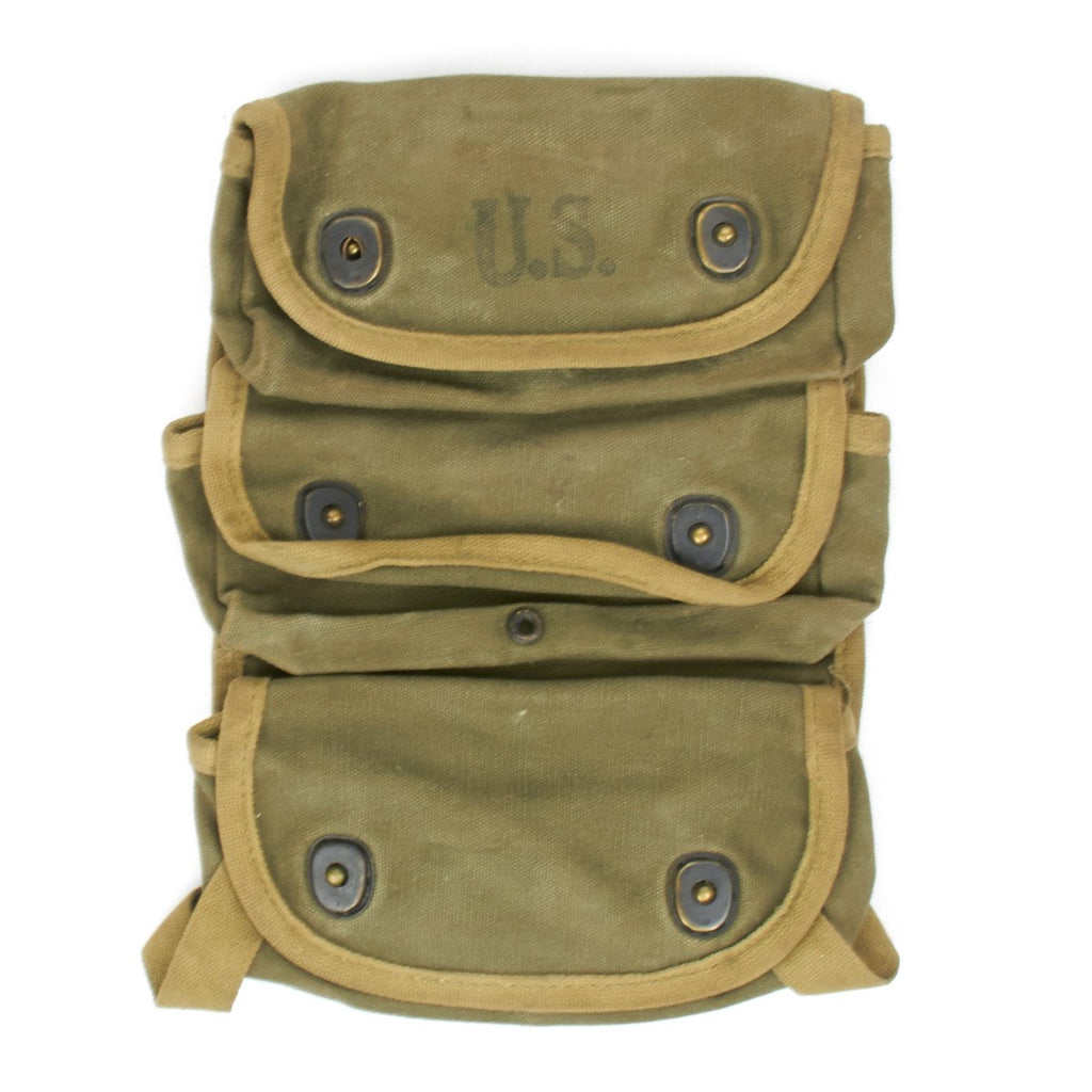 Original U.S. WWII Triple Grenade Pouch - Late War & Korean War Original Items
