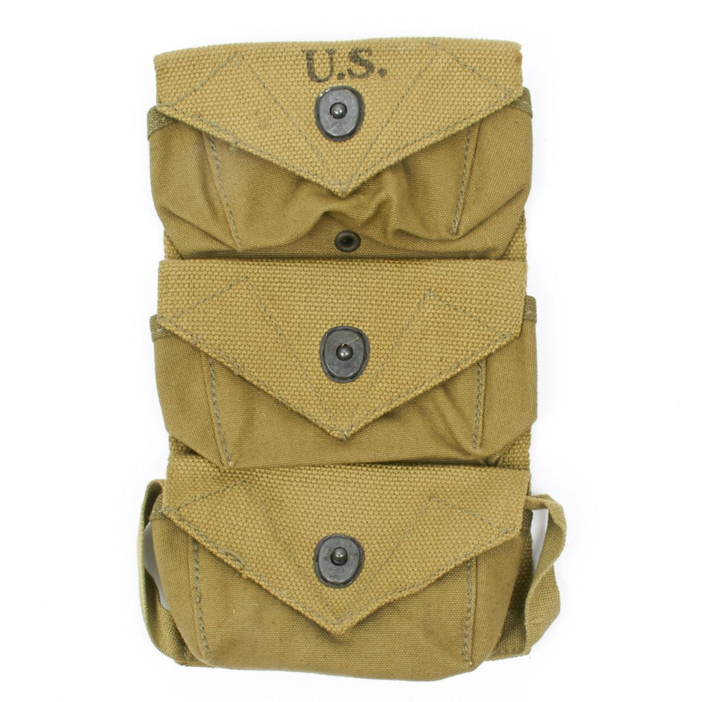 U.S. Original WWII Dated Three Pocket Grenade Pouch Original Items