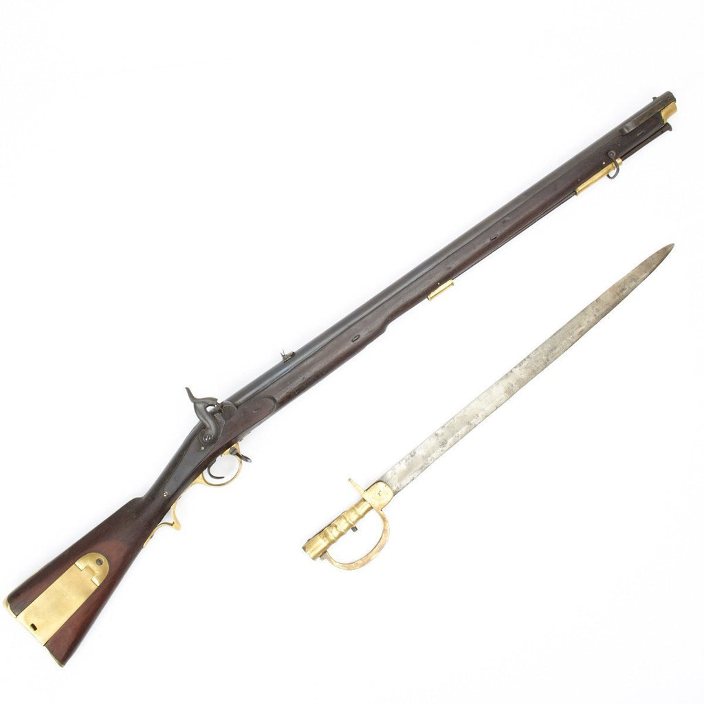 Original Brunswick P-1837 Percussion Two Groove Infantry Rifle with Bayonet- Cleaned & Complete Condition Original Items