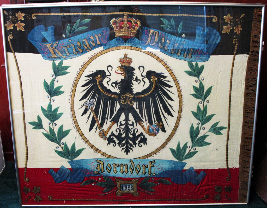 Imperial German Army Pre-WWII Flag Dated 1898 Original Items