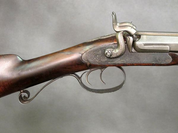 Victorian Double Octagonal Barreled .65??? Percussion Tiger Rifle Circa ...