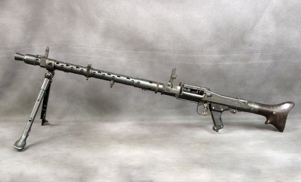 German MG 34 Display Machine Gun with Bakelite Stock & Partially Matched Serial Numbers Original Items