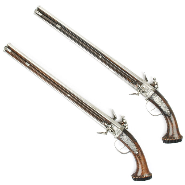 Original French Louis XIV Flintlock Turnover Over-Under Pistols by ...