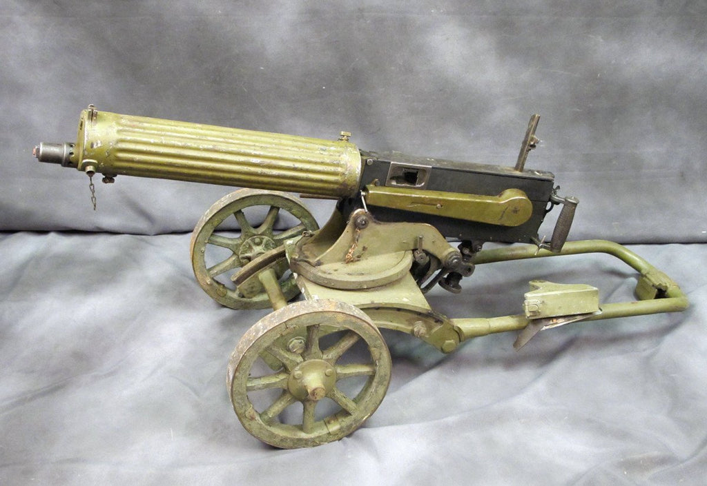 Russian Maxim M-1910 Fluted Display Machine Gun with Sokolov Mount Original Items