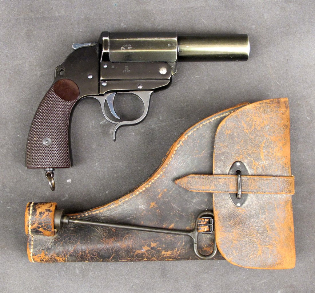 German WWII Walther Model 34 Leuchtpistole LP34 Dated 1936 with Original Holster Original Items