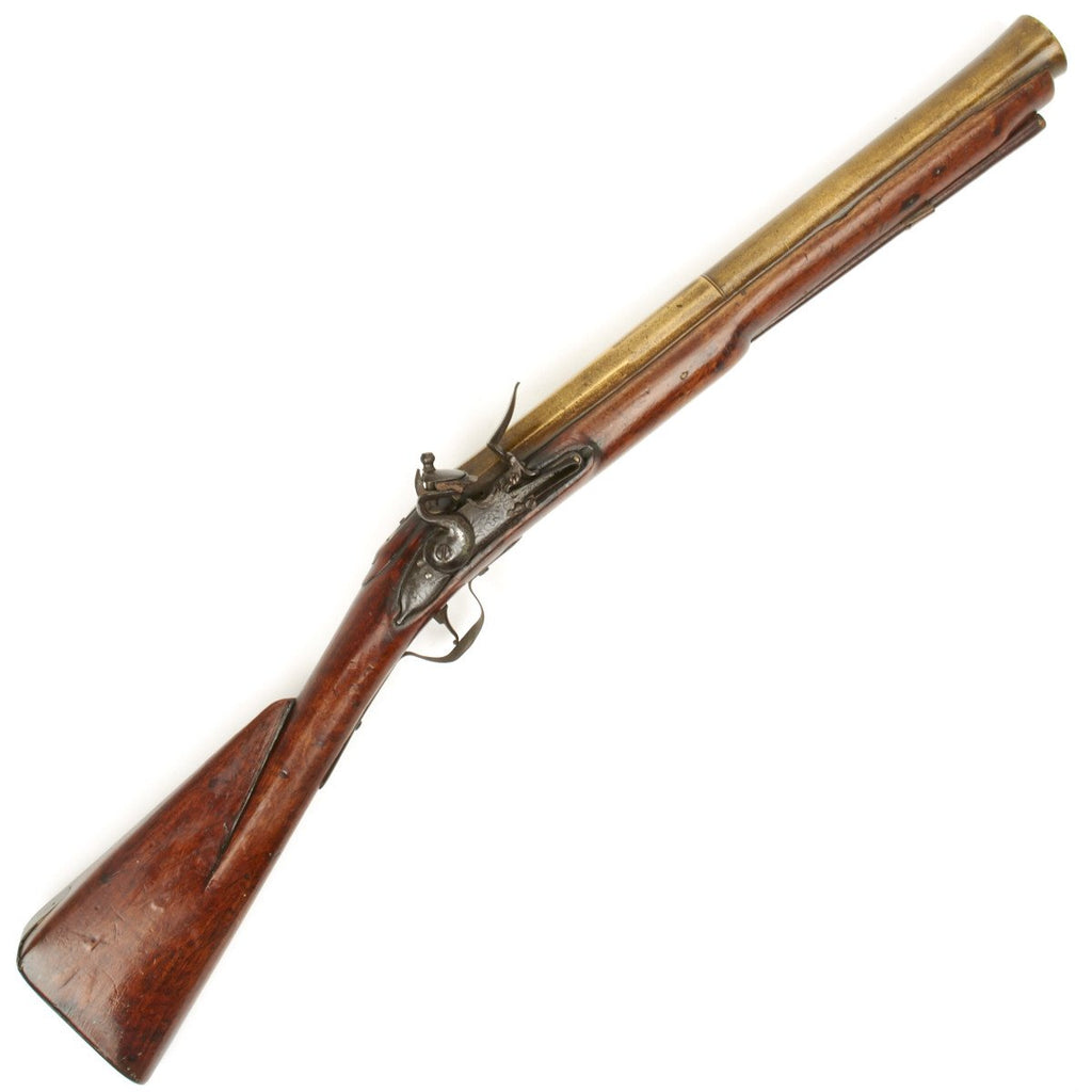 Original British Sea Service Flintlock Brass Barreled Blunderbuss by John Dafte- Circa 1690 Original Items
