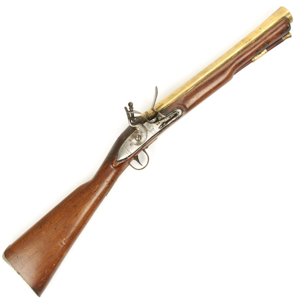 Original British Brass Barrel Sea Service Blunderbuss by VAUGHN Dated 1741 Original Items