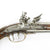Original French 17th Century Silver Mounted Over-Under Double Barreled Flintlock Pistol Pair with Rare Waterproof Pans Original Items