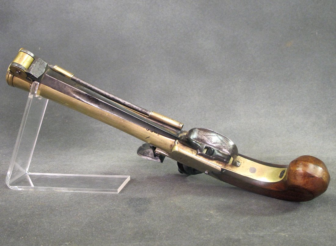 Sold at Auction: AN INTERESTING BRASS-BARRELLED FLINTLOCK BLUNDERBUSS  PISTOL BY JOHN WATERS, CIRCA 1785, serial no. 239