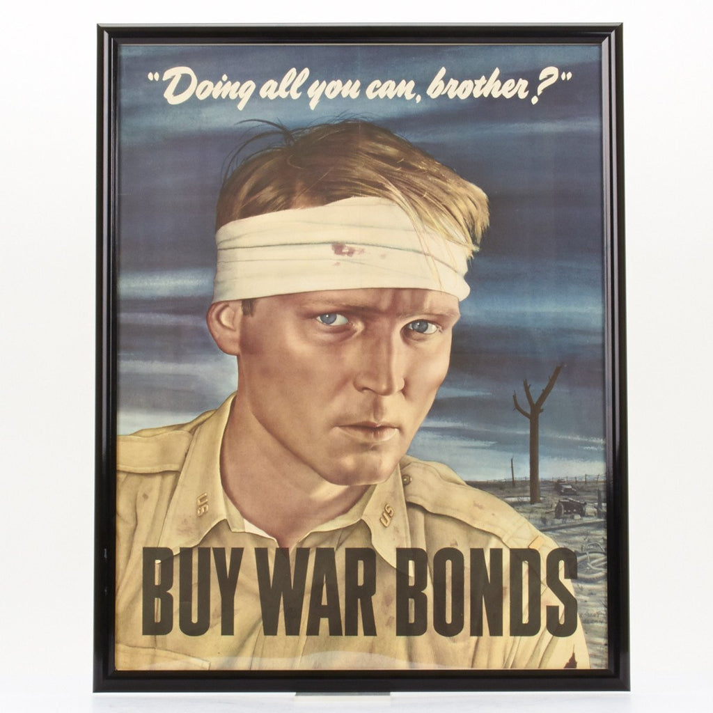 Original WWII Vintage 1943 Propaganda Poster- Doing All You Can Brother? Original Items