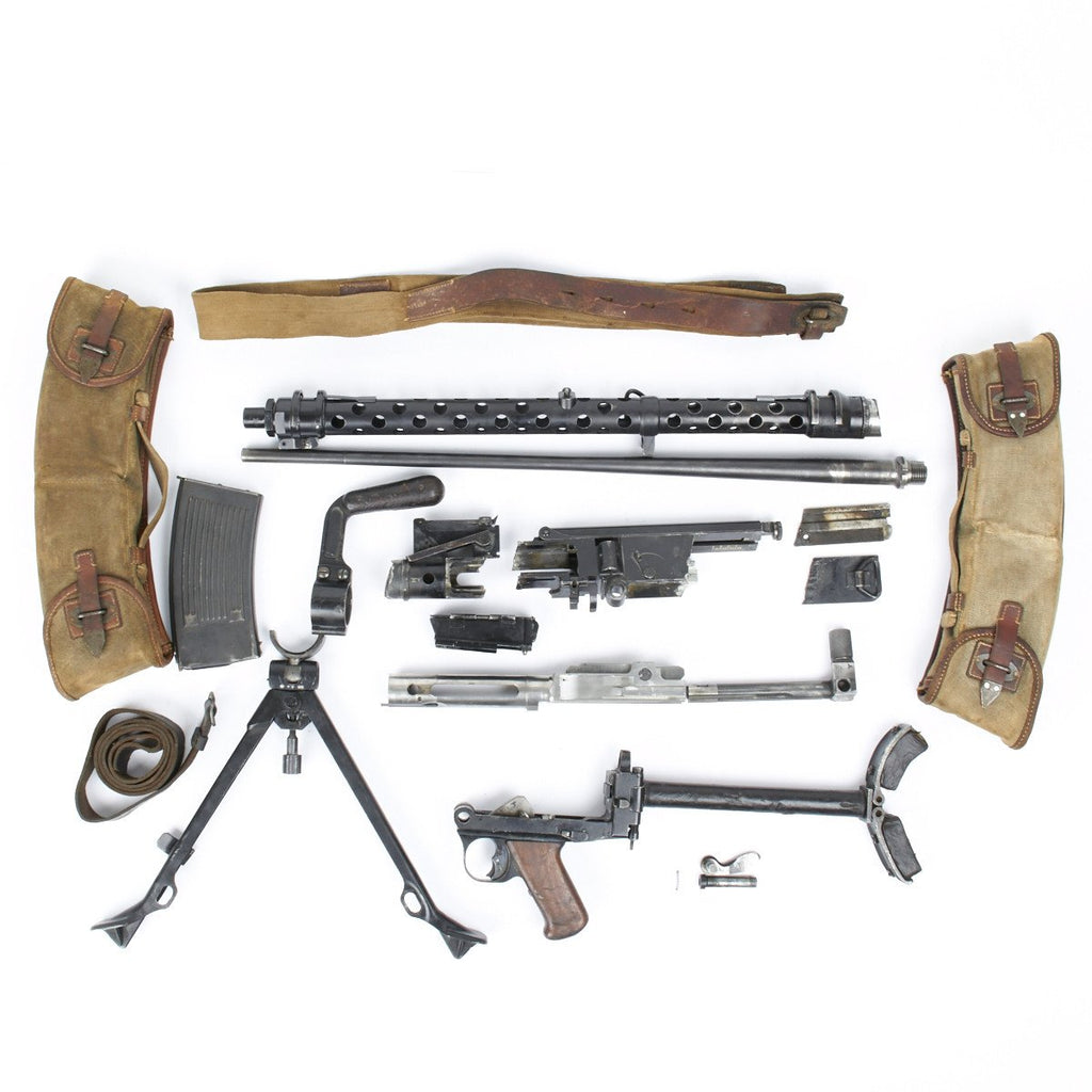Original German WWII MG 13 Display Light Machine Gun Parts Set with Magazines Original Items