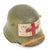 Original Imperial German WWI Refurbished M18 WWI Medic Sanitat Helmet  Stamped Q66 Original Items