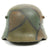 Original German WWI Refurbished M18 Machine Gun Company Camouflage Helmet - Stamped Q66 Original Items