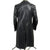 Original German WWII Officer Size 42 Black Leather Greatcoat with Letter of Authenticity Original Items