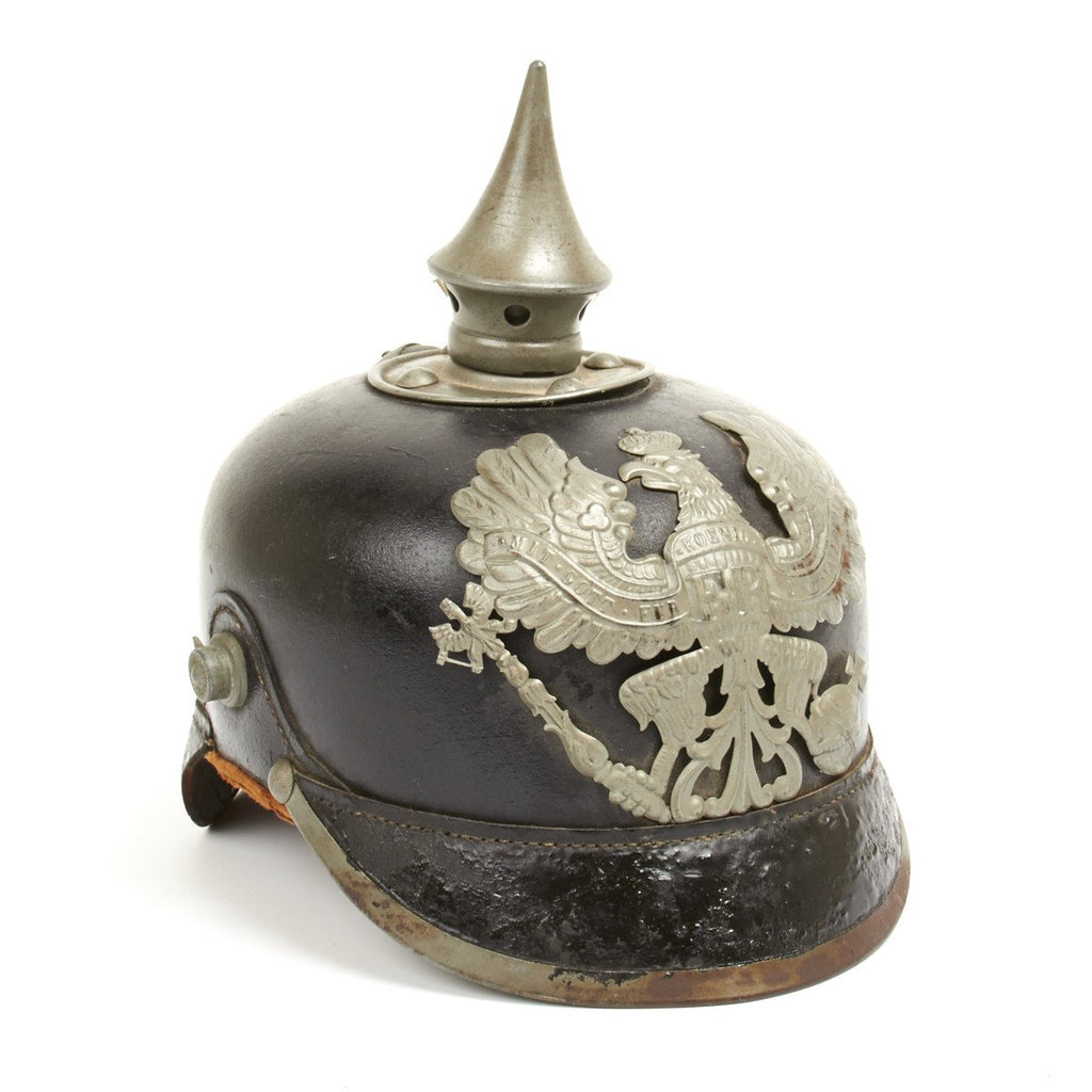 Original German WWI Prussian M1915 Pickelhaube Spiked Helmet by Muller & Co - Dated 1916 Original Items