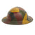Original U.S. WWI M1917 Doughboy Helmet with Original Camouflage Textured Paint Original Items