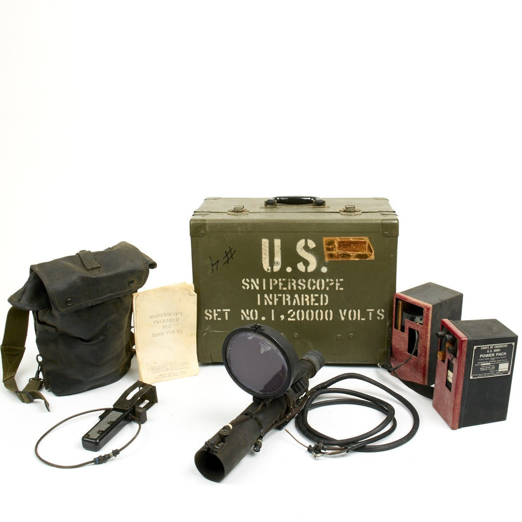 Original U.S. Korean War Sniperscope Infrared Set M-3 for M3 Carbine .30 Caliber Original Items