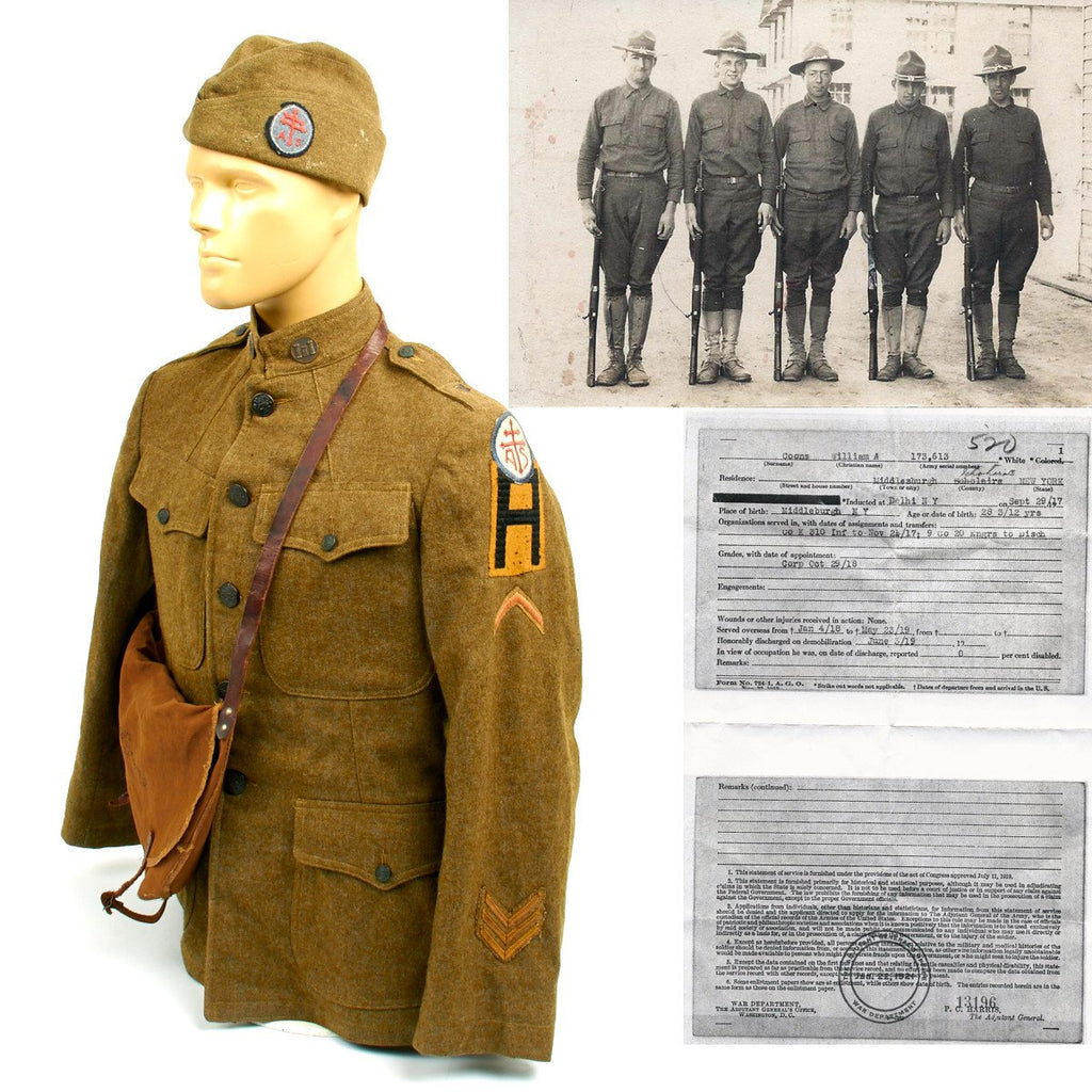Original U.S. WWI 20th Engineers AEF Named Uniform Grouping Original Items