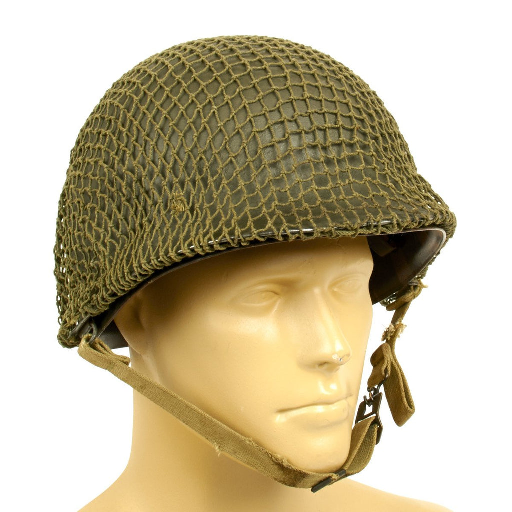Original WWII U.S. 1942 M1 McCord Front Seam Helmet with Westinghouse Liner Original Items