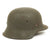 Original German WWII M42 Single Decal Army Helmet - Shell Size 62 Original Items