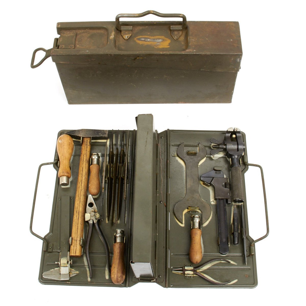 Original German WWII MG34/42 Waffenmeister Field Tool Kit Marked BSW 1938 - Complete Original Items