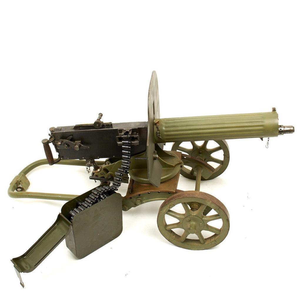Original Russian Maxim M1910 Fluted Display Machine Gun, Sokolov Mount and Accessories - Dated 1942 Original Items