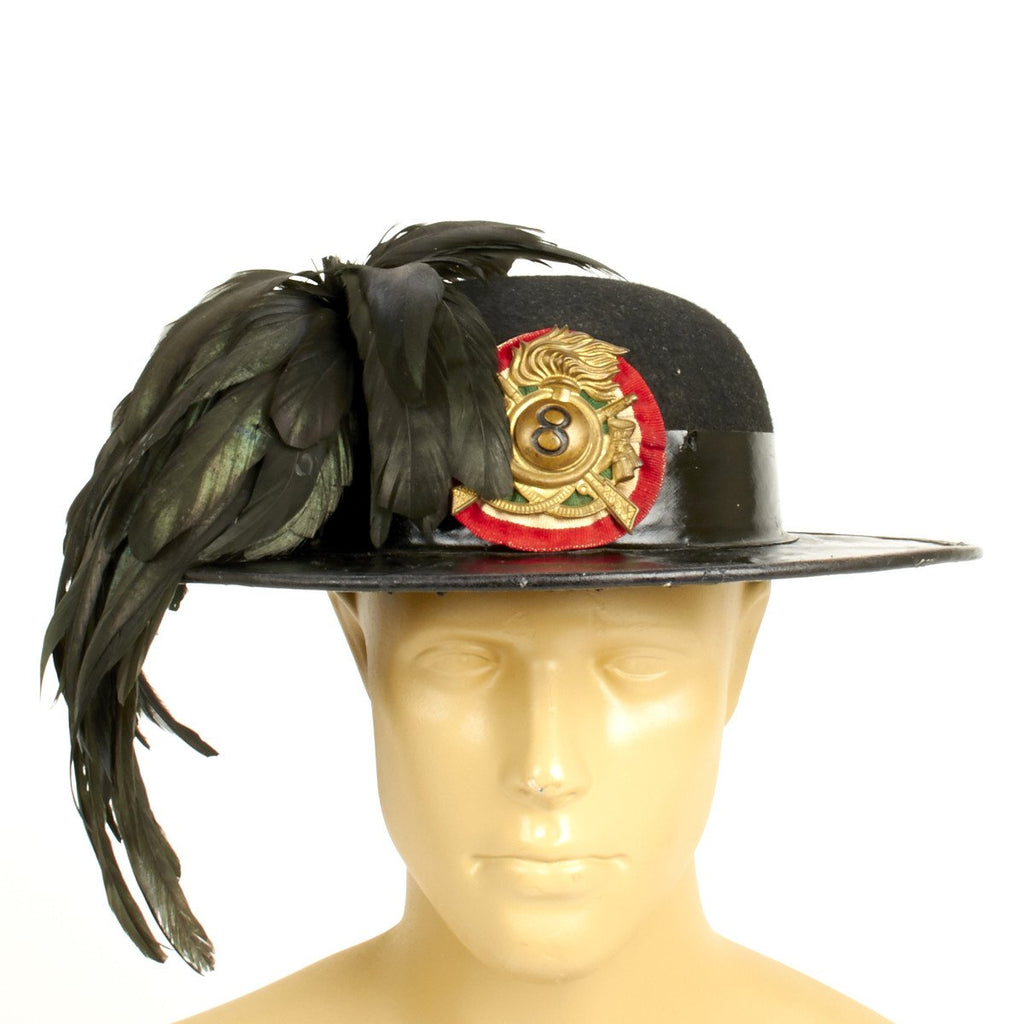 Original WWII Italian Infantry Officer 8th Bersaglieri Regiment Dress Hat Original Items