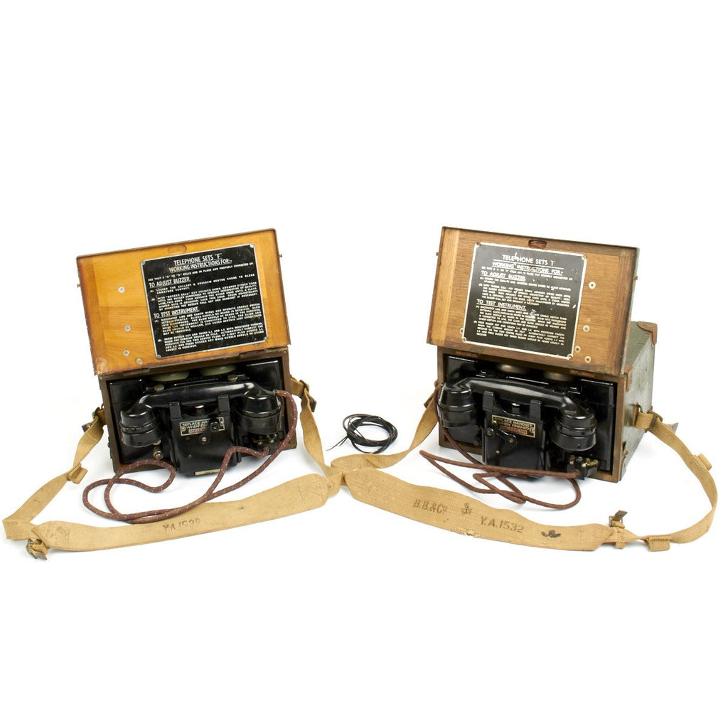 Original British WWII Field Telephones (Pair) Type F MK2 - Fully Functional Original Items