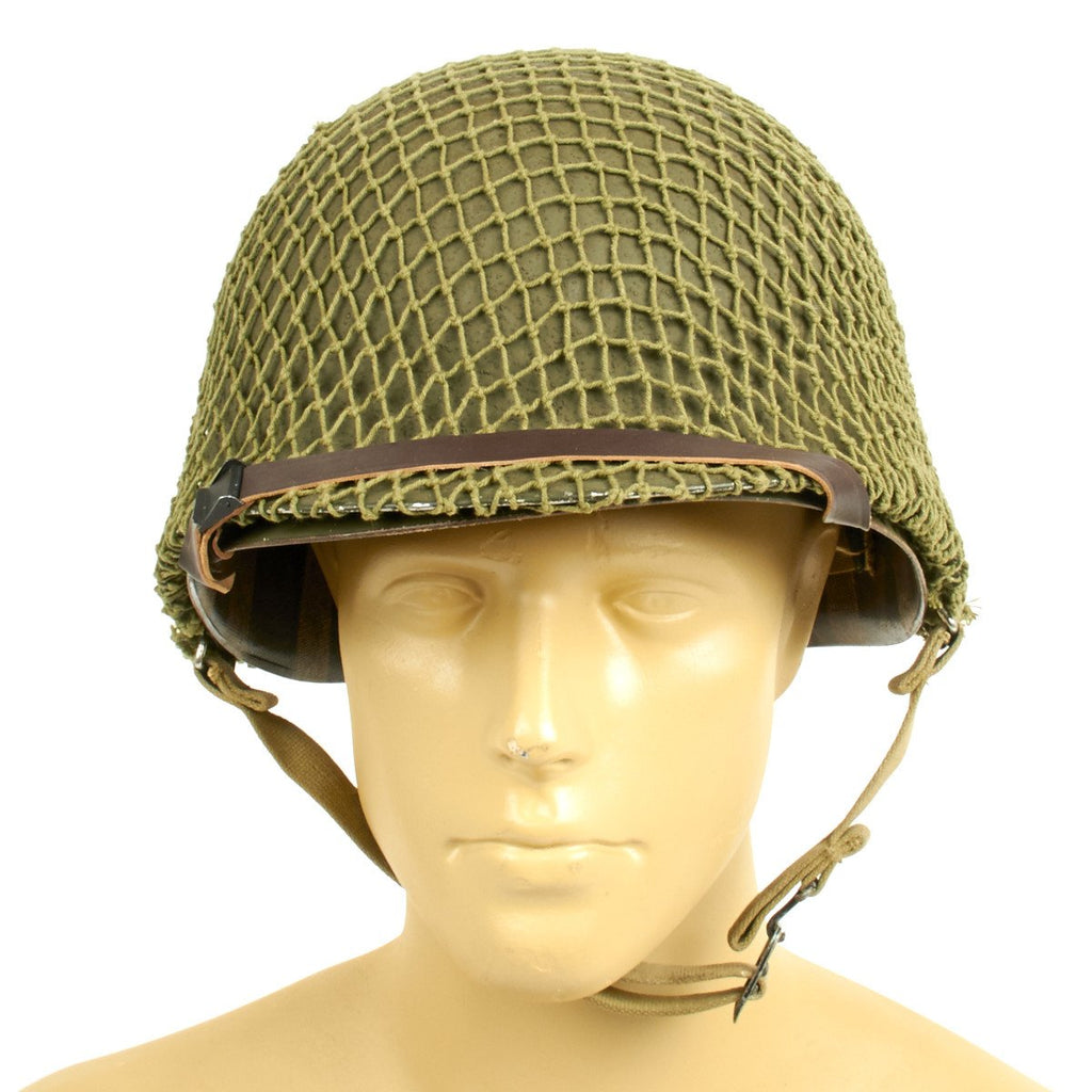 Original U.S. WWII 1944 M1 McCord Front Seam Helmet with Westinghouse Liner Original Items