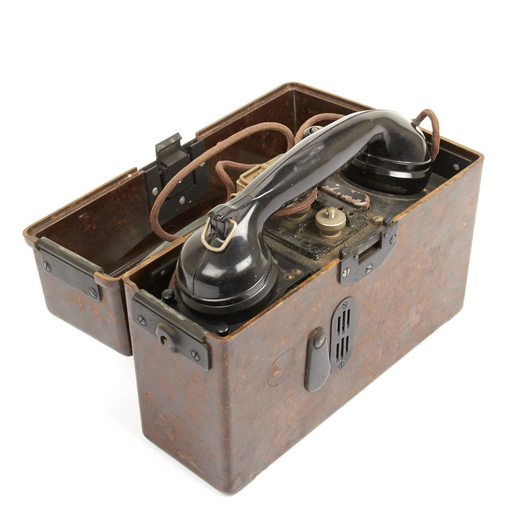Original German WWII Model FF33 Wehrmacht Field Telephone - Feldfernsprecher 33 Original Items