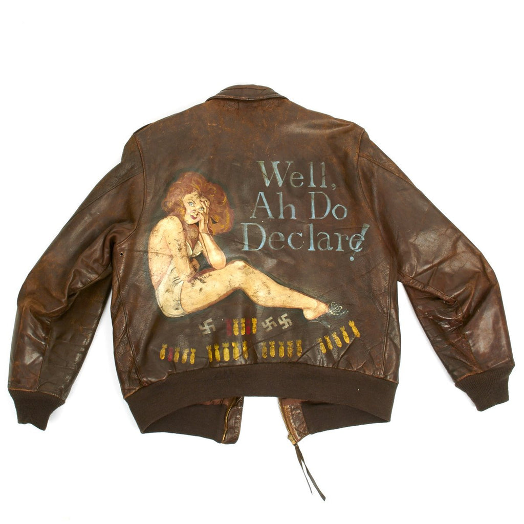 Original U.S. WWII B-17 Bomber Well, Ah Do Declare! Named A-2 Flight Jacket (Size 42) Original Items