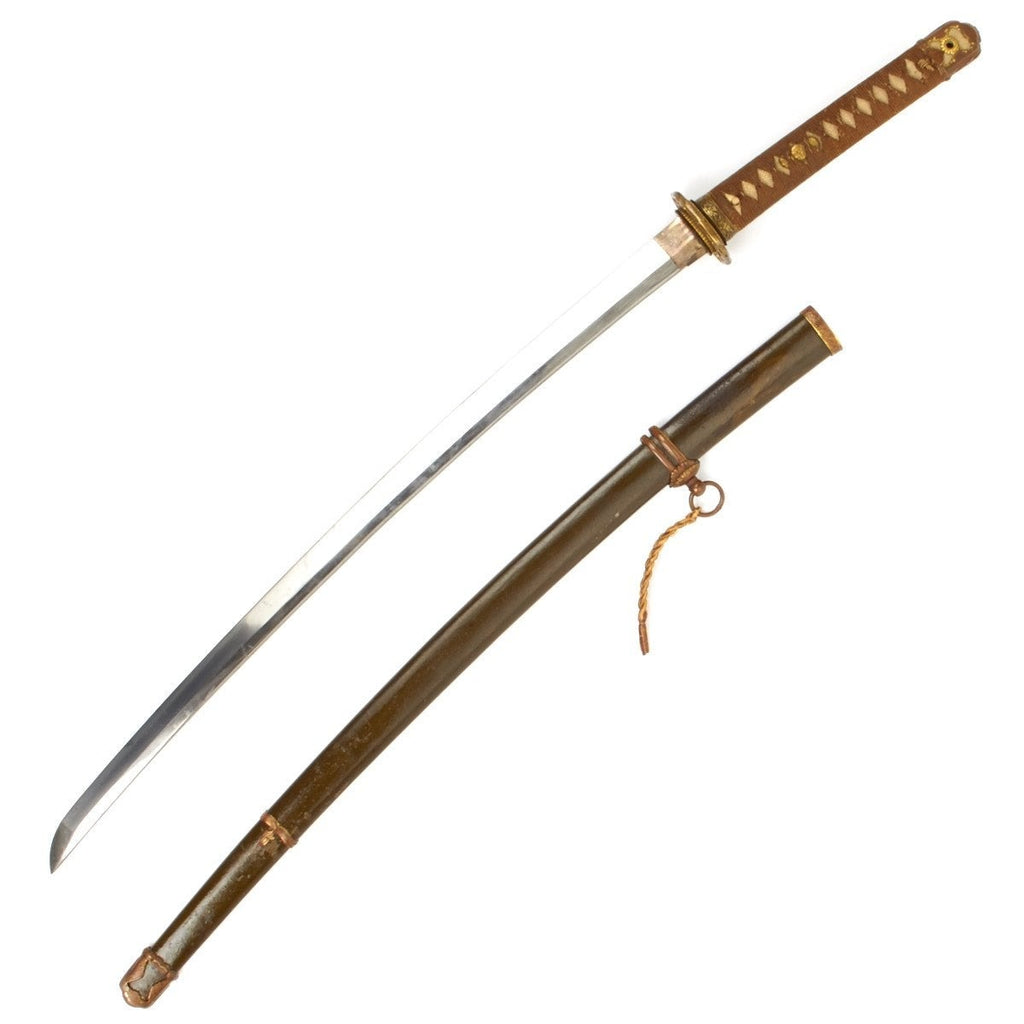 Original WWII Japanese Army Officer Katana Samurai Sword - Signed Blade Original Items