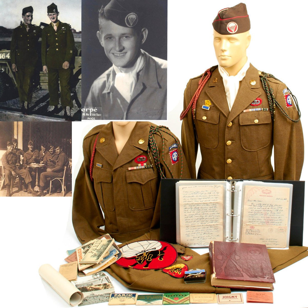Original U.S. WWII Named 82nd Airborne 460th Artillery Grouping - Ray W. Wilson Original Items