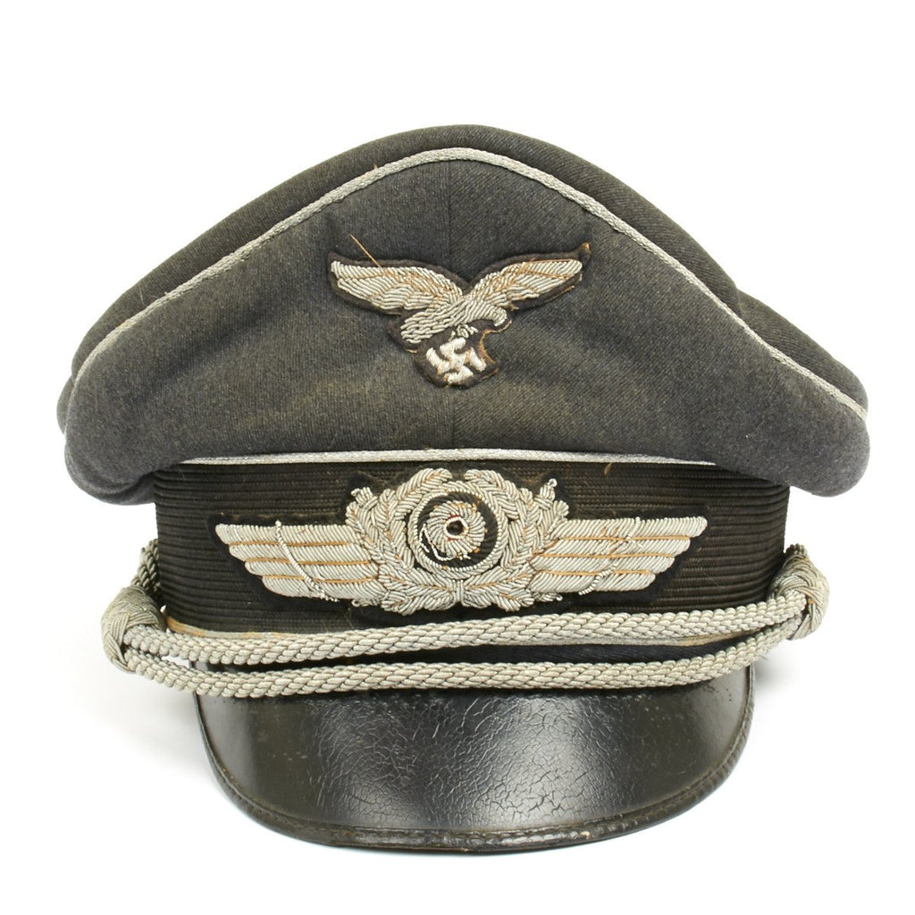 Original German WWII Luftwaffe Officer Visor Cap - Schirmmütze Original Items
