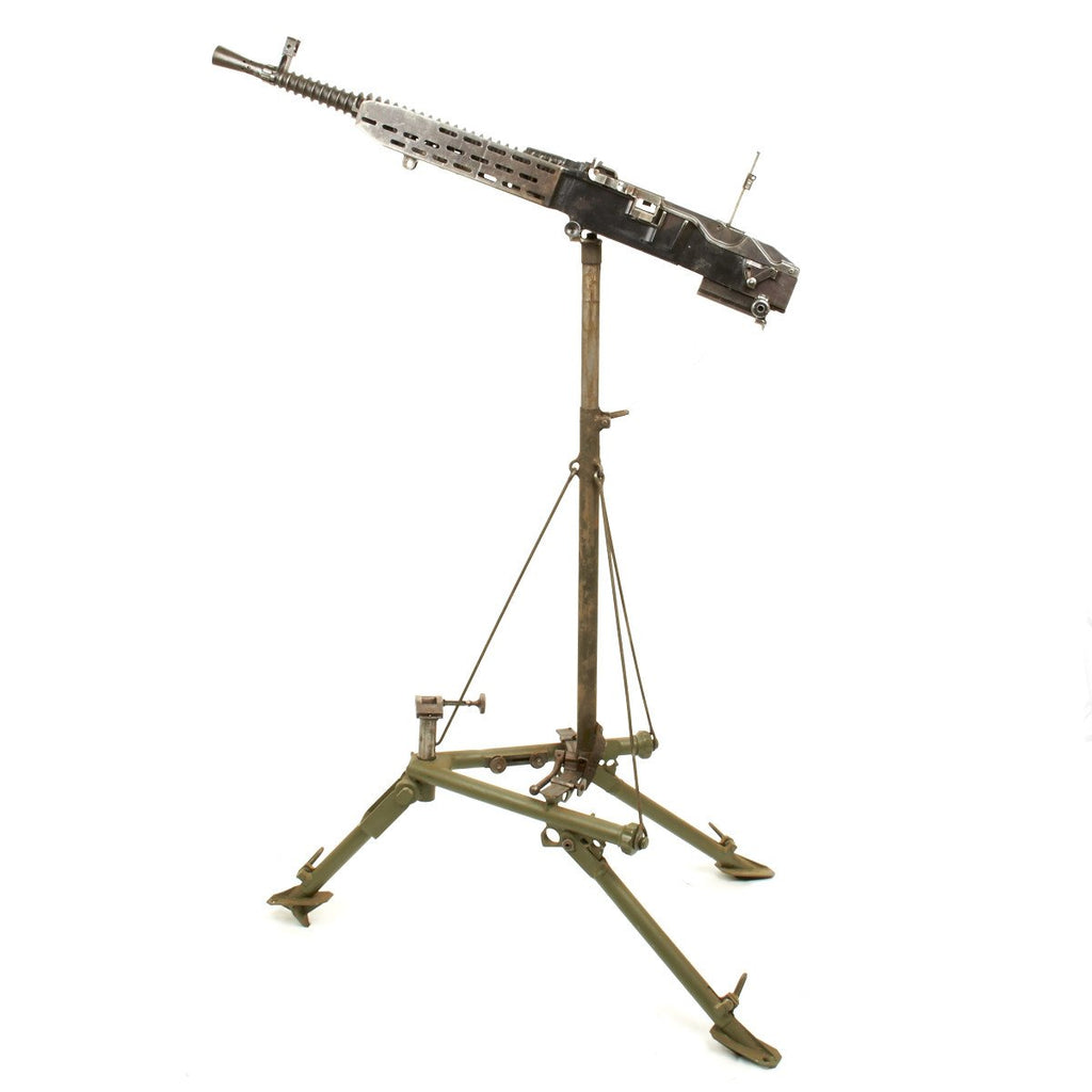Original German WWII ZB 37(t) Display Machine Gun with Rare Anti-Aircraft Tripod Original Items