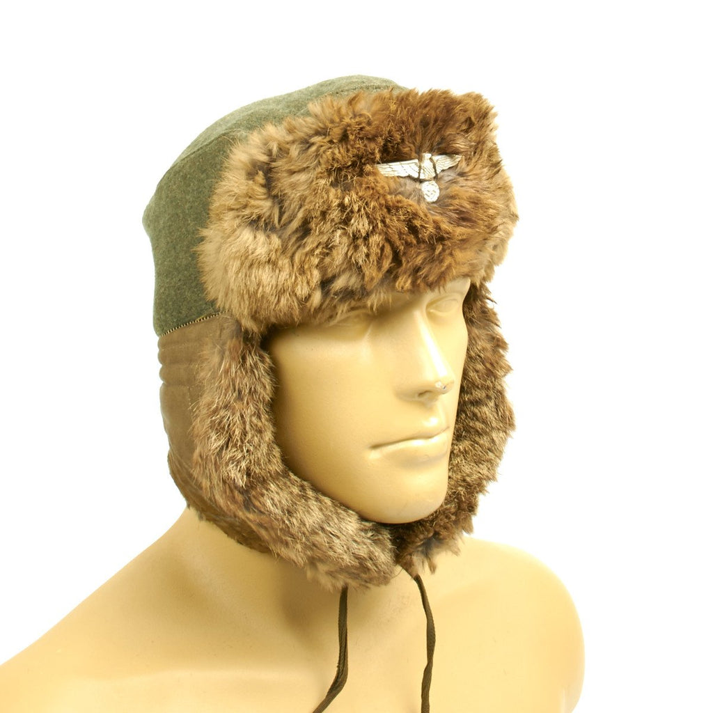 Wwii German Rabbit Original German WWII Eastern Front Rabbit Fur Winter Hat ...