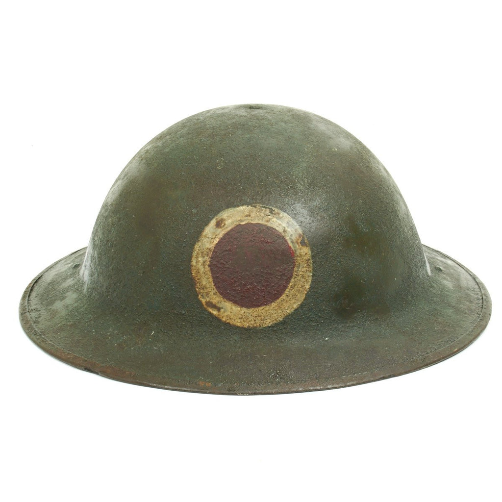 Original U.S. WWI M1917 Doughboy Helmet of the 37th Infantry Division with Textured Paint Original Items