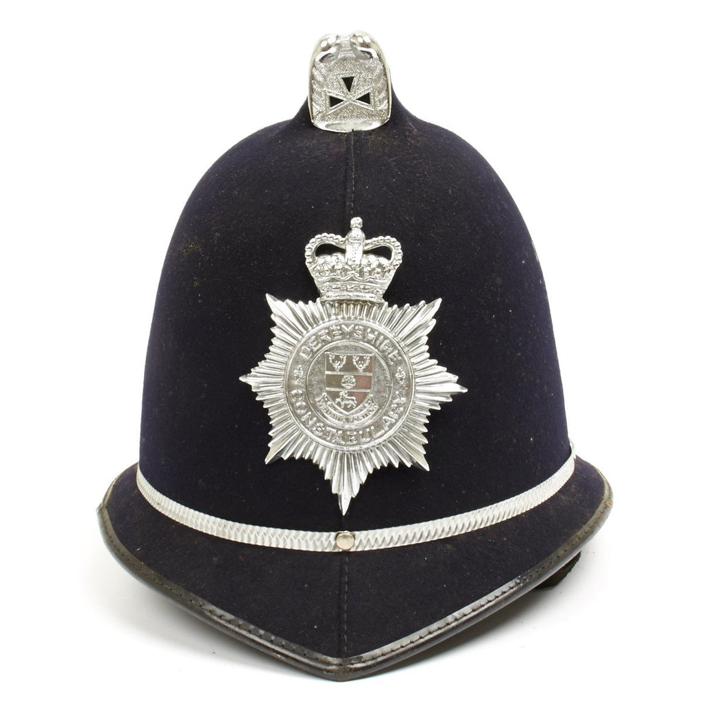 Original British Police Bobby Comb Top Pattern Helmet of Derbyshire County Original Items