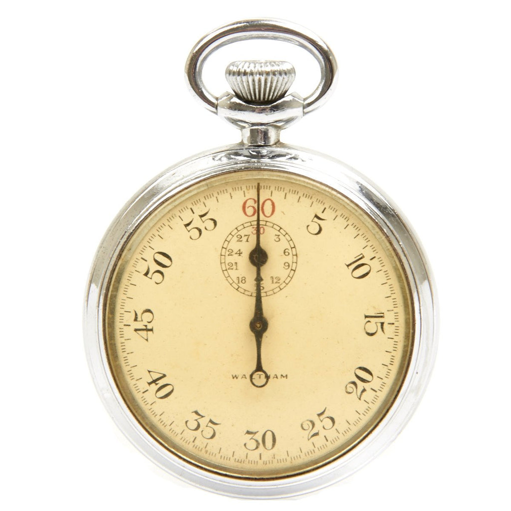 Original U.S. WWII Waltham 1/5th Sec TP British Issue Stopwatch Military Timer Original Items