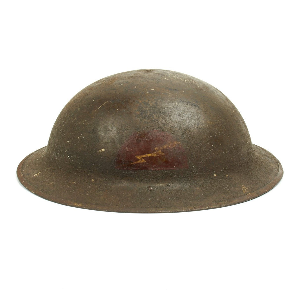 Original U.S. WWI M1917 Doughboy Helmet of the 78th Infantry Division with Textured Paint Original Items