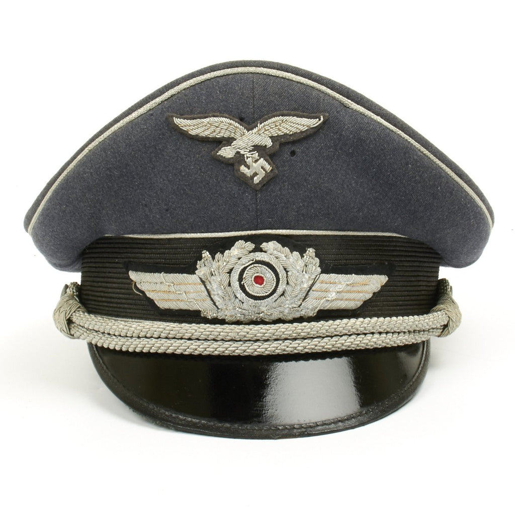 Original German WWII Luftwaffe Officer Visor Cap by Extraklasse Original Items