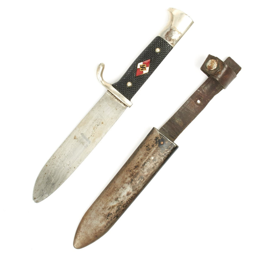 Original German WWII Hitler Youth Knife with Motto by Henckels Original Items