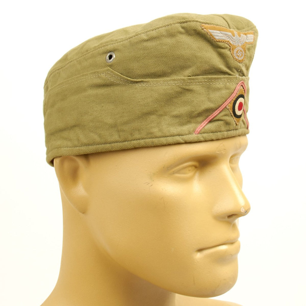 Original WWII German DAK Afrika Korps Panzer Overseas Cap Dated 1942 - Size 58 Original Items