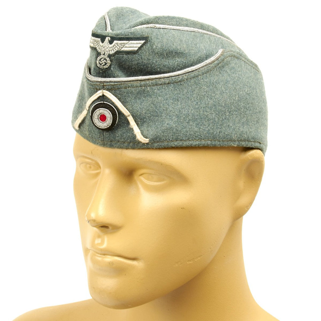 Original WWII German Heer Officer M38 Overseas Cap - Size 58 Original Items