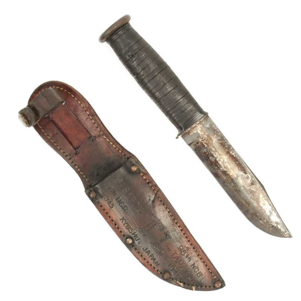 Original U.S. WWII Named KA-BAR Fighting Knife - Japan 1943-1945 Original Items