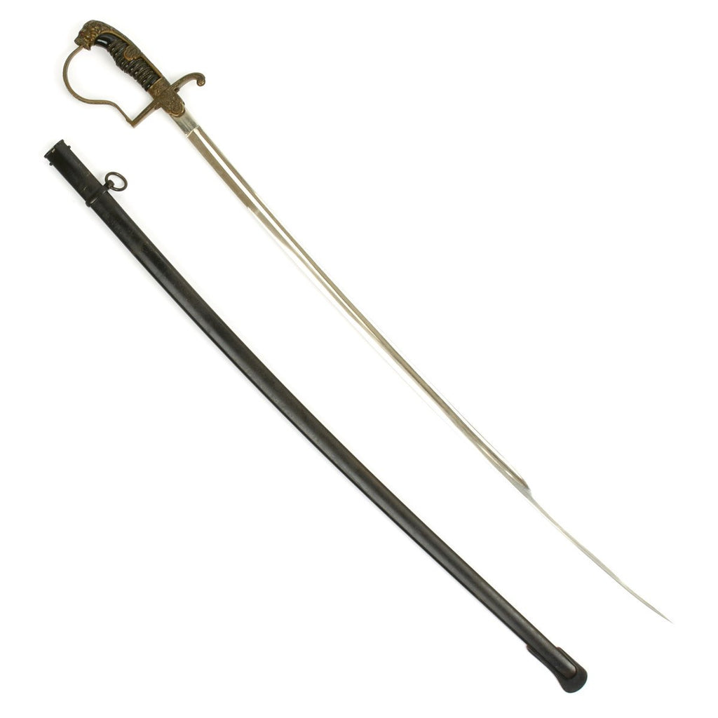 Original German WWII Officer Lion Head Sword by Alcoso Original Items