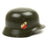 Original German WWII Army Heer M35 Named Double Decal Helmet - Q64 Original Items